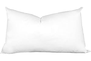 14"x20" Synthetic Down Filled Decorative Throw Pillow Insert 100% Cotton Cover