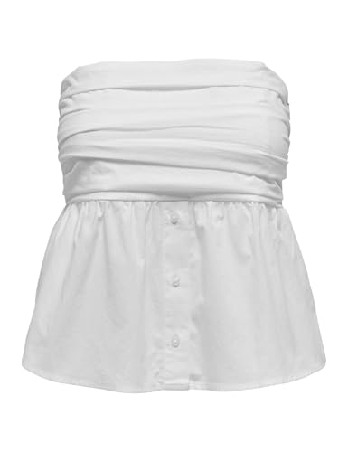 Onlesie Life Bandeau Top Ptm, Bianco, M