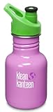 Klean Kanteen 12 oz Stainless Steel Water Bottle (Sports Cap 3.0 in Bright Green) - Cactus Flower