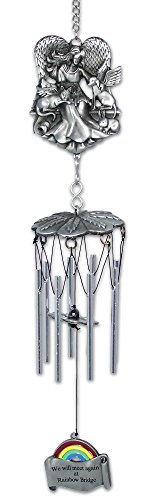 Rainbow Bridge Pet Remembrance Wind Chimes - Metal - 15" Long
