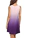 Vivilli Women's Ombre Loose Tunic Dresses Pockets Casual Swing Tank Dress