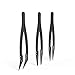 Black Ceramic Tweezers Set - Antistatic,Anticorrosion,Antimagnetic,Highly Heat Resistant up to 3000F(3Pack)