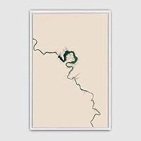 Framed Canvas Wall Art Minimalistic Painting Canvas Prints Home Artwork Decoration for Living Room,Bedroom - 16x24 inches