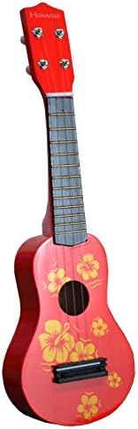 Toy Ukulele 4 string Hawaiian Theme Uke Guitar for Kids - Red