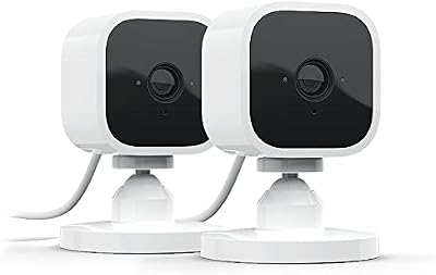 Mini – Kompakte, smarte Plug-in-Überwachungskamera für innen, 1080p-HD-Video, Nachtsicht, Zwei-Wege-Audio, Bewegungserfassung; einfache Einrichtung, funktioniert mit Alexa – 2 Kameras (weiß)