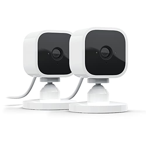 Mini – Kompakte, smarte Plug-in-Überwachungskamera für innen, 1080p-HD-Video, Nachtsicht, Zwei-Wege-Audio, Bewegungserfassung; einfache Einrichtung, funktioniert mit Alexa – 2 Kameras (weiß)