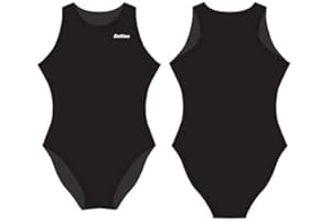 Delfina Bravo High-Cut One-Piece Swimsuit for Water Polo, Black