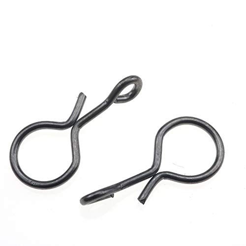 Rompin 100PCS Fly Fishing Snap Line Pin with Slice in Shank Quick Change Connect for Flies Hook & Lures Black Color (M_8mm_100pcs) - Thumbnail 6