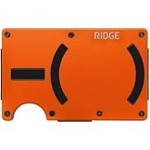 Ridge Wallets for Men Compatible with Magsafe - Slim Minimalist Compact Wallet and Card Holder, RFID Protected Front Pocket Wallets for Men with Integrated Cash Strap (Basecamp Orange)