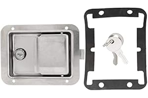 KIMISS Truck Tool Box Latch, Stainless Steel Toolbox Lock RV Handle Latch Paddle Lock with 2 Keys for Trailer Truck