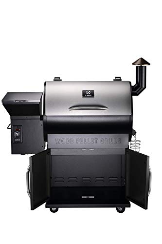 Z Grills ZPG-700E 2019 New Model Wood Pellet Grill & Smoker, 8 in 1 BBQ Grill Auto Temperature Control 700 sq inch Cooking Area Silver & Black Cover Included - Thumbnail 6