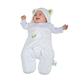 Bamboo Lyocell Swaddle Blanket - Premium Quality Baby Swaddle Wrap - Unisex Baby Sleeping Bag - Perfect Baby Shower Gift - Bonus Bamboo Washcloth, Green Ears - Medium Size