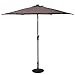 Giantex 10ft Outdoor Patio umbrella with Solar Lights, Table Market Umbrella with Crank and Push-button Tilt System, Solar LED Lighted Patio Umbrella for Backyard Deck Pool Beach (Tan)