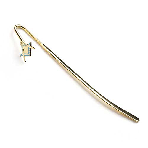 THE MASONIC COLLECTION - Gold Plated Bookmark with Square & Compass Design Polish