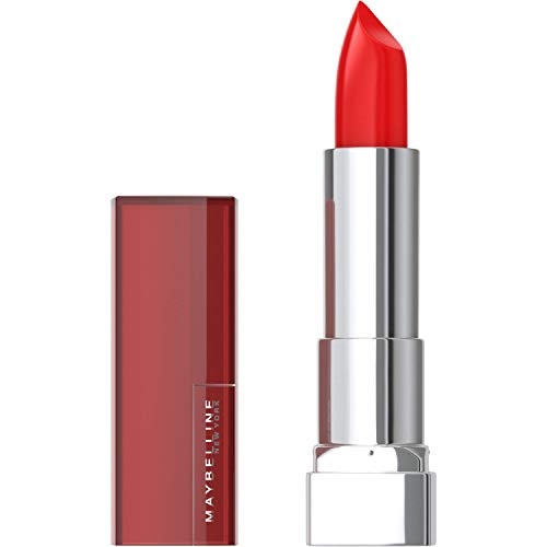 Maybelline New York Color Sensational Red Lipstick, Satin Lipstick, On Fire Red, 0.15 Ounce, 1 Count