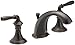 KOHLER 394-4-2BZ Devonshire Widespread Bathroom Faucet with Pop-Up Drain Assembly, 3-Hole 2-Handle Bathroom Sink Faucet, 1.2 gpm, Oil-Rubbed Bronze