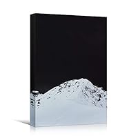 Canvas Wall Art Expressive Landscape Chic Dramatic Duotone Hallway Landscape Mountain Photography - 12x18 inches