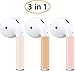 AirPods Skin (3 in 1 AirPod Skins) for AirPods 2 & 1 (Gold Pink Beige) Protective Wraps Stickers to Cover Air Pods - Compatible Sticker Wrap Decal with Apple Air Pod Accessories