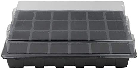 XINdream 24-Cell Seed Tray Kit, Seedling Tray Plant Nursery Pot Seeding Box with Big Holes for Seed Germination