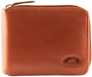 Mancini Leather Goods Mens RFID Secure Zippered Wallet With Removable Passcase
