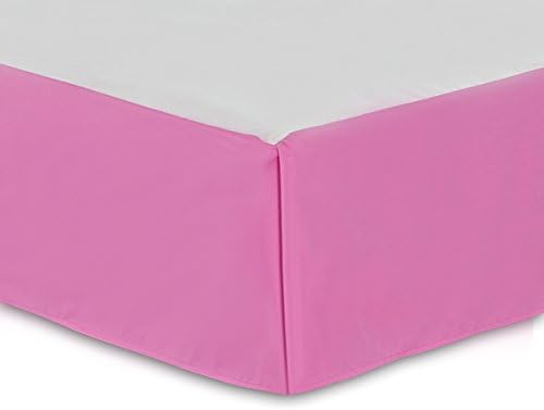 Deluxe Bed Skirt Dust Ruffle 2700 Series Soft Wrinkle, Fade and Stain Resistant King, Hot Pink