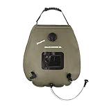 KingCamp Portable Camping 5 Gallon Solar Shower Bag with Temperature Gauge