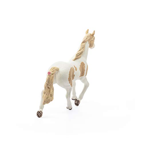 schleich HORSE CLUB 13884 Realistische Gefleckte Stute, Pferde Spielzeug Figur- Paint Horse Pferd Stute, Bauernhof Spielzeug für Jungen und Mädchen ab 5 Jahren, Alte Version – Bild 6