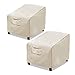 Honest Patio Chair Cover, Lounge Deep Seat Cover, Heavy Duty and Waterproof Outdoor Lawn Patio Furniture Covers (2 Pack-Small, White)