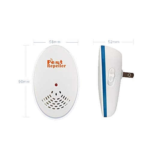 Ultrasonic Pest Repeller - Electronic & Ultrasound, Indoor Plug-in Repellent - Get rid of - Rodents, Mice, Rats, Squirrels, Bats, Insects, Bed Bugs, Ants, Fleas, Mosquitos, Fly, Spiders, Roaches!