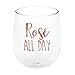 Creative Converting Rosé All Day Plastic Stemless Wine Glasses, 6 ct