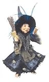 Witches of Pendle - Rosemary Kitchen Witch Hanging or Sitting (Blue) 35cm
