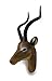 DWK Zeckos 23 Inch Decorative Indoor African Animal Antelope Polyresin Cast Sculpture Wall Hanging Head Bust for Home and Office Decore