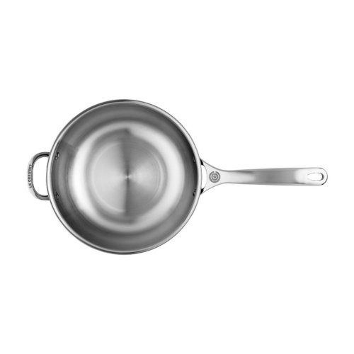 Le Creuset 3.5 qt. Stainless Steel Saucier Pan with Lid and Helper Handle 2 Le Creuset 3.5 qt. Stainless Steel Saucier Pan with Lid and Helper Handle - Image 3