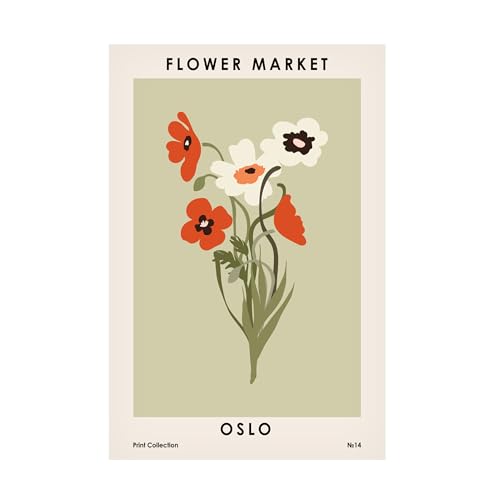 Trademark Fine Art Canvas Wall Art - NKTN 'Flower Market Oslo' Wall Art for Liv…