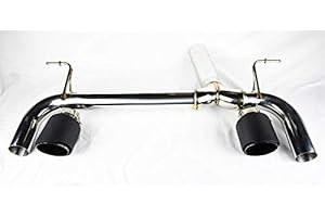 TUNERBITS Black Chrome Carbon Axle Back Muffler Exhaust for BMW F30 F32 335i 435i 12-16