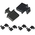 KENTEK Lot of 10 PCs USB 2.0/3.0 Type A Dust Cover with Handle Port Protectors Anti-Dust Dirt for USB Female Ports Black