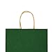bagmad 100 Pack 8x4.75x10 Inch Medium Green Gift Paper Bags with Handles Bulk, Kraft Bags, Craft Grocery Shopping Retail Party Favors Wedding Business Sacks (Dark Green, 100pcs)