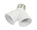 E27 to E27 Light Lamp Bulb Socket Y Shape 2 Splitter Convertor