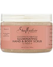 SheaMoisture Illuminating Hand and Body Scrub for Dull Skin Coconut and Hibiscus Cruelty-Free Skin Care 12 oz