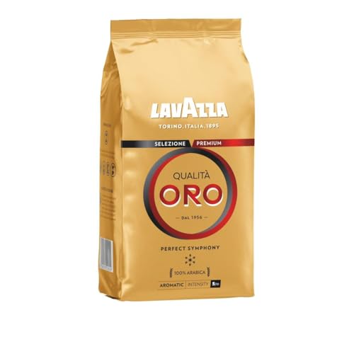 - Café Grain Lavazza Qualità Oro - 100 % Arabica - Café Grain Italien - Intensité 5 - Paquet de 1 kg