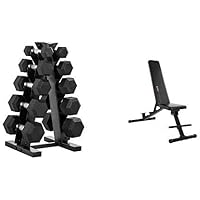 CAP Barbell 150-Pound Dumbbell Set with Rack, Optional Bench, Multiple Options