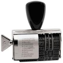 (6 Pack Value Bundle) USST2754 Rubber 11-Message Dial-A-Phrase Stamp, Dater, Conventional, 2 x 3/8