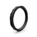 Enso Silicone Ring/Wedding Band. Hammered Design for Men and Women Color: Obisidian Black. Size: 6