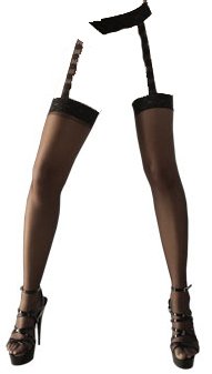 Sex-Strumpfhose im Straps Look schwarz - Gr. S/M