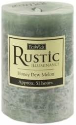 7X10Cm Ecowick Pillar Candle - Honey Dew Melon
