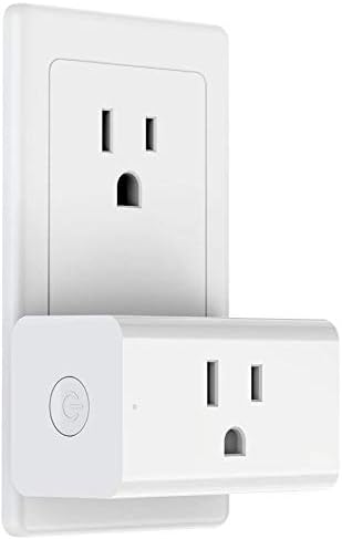 OVVOOV Mini Smart Plug, WiFi Outlet Wireless Socket Compatible with Amazon Alexa,Google Assistant,No Hub Required,with Timing Function,Remote Control Your Devices from Anywhere(Android/iOS) (1 Pack)