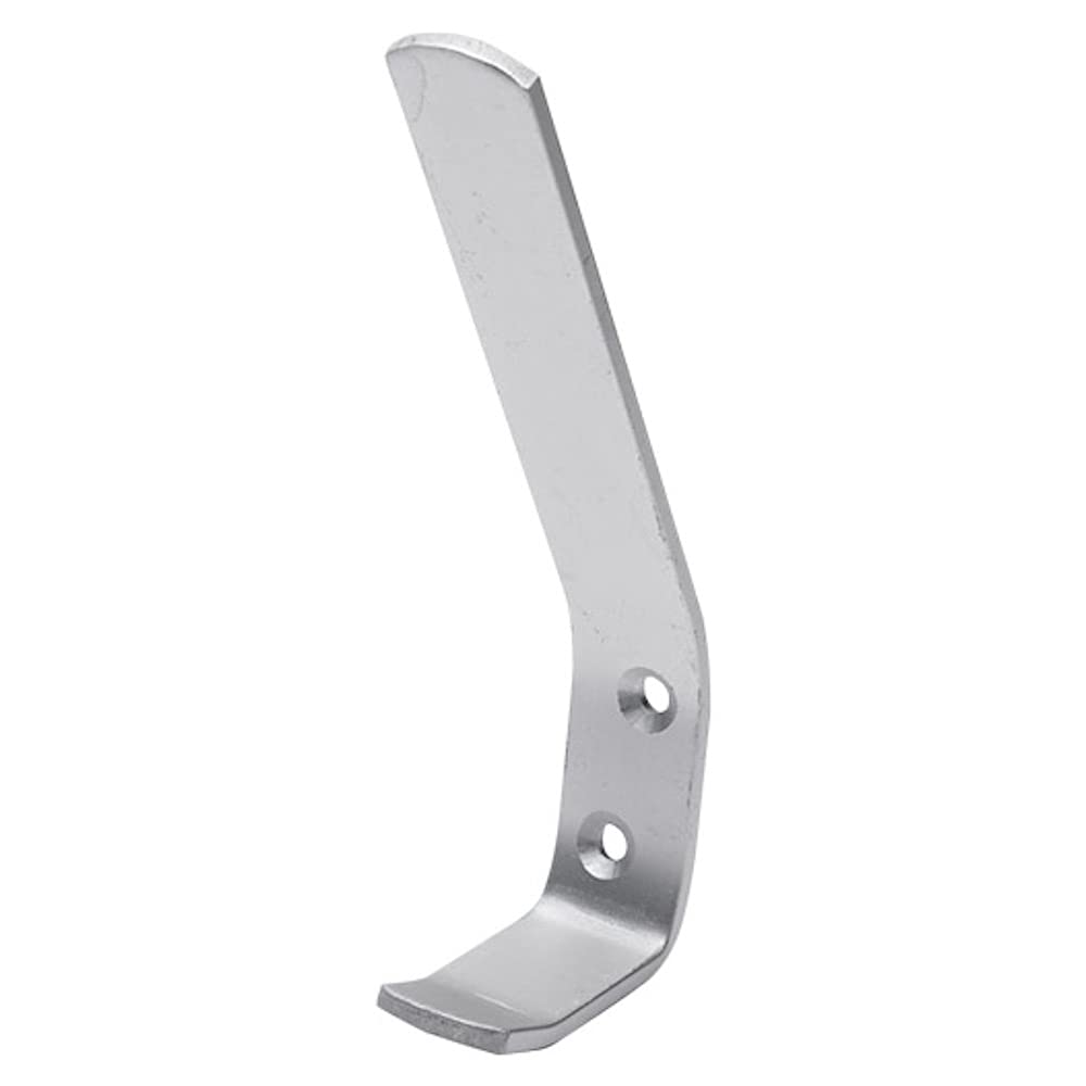 Merriway BH04890 (2 Pcs) Hat and Coat Hook Satin Aluminium - Pack of 2 Pieces