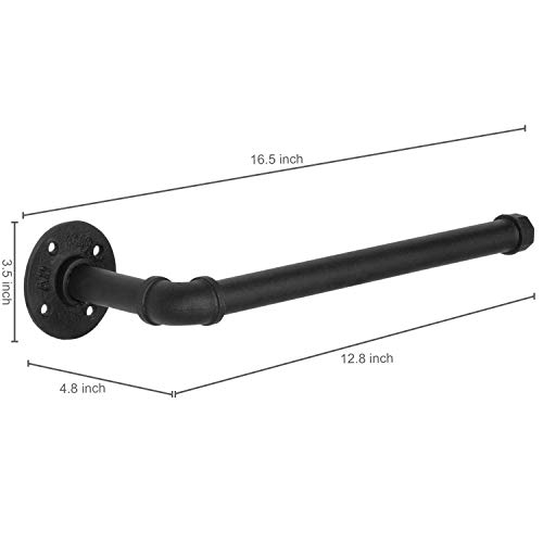 3 MyGift+Wall+Mounted+Industrial+Pipe+Theme+Holder