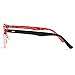 AEVOGUE Polarized Sunglasses Semi-Rimless Frame Brand Designer Classic AE0369 (Black&red&blue, 48)