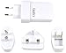 Ceptics Worldwide 2.1A Dual Travel USB Adapter Charger Kit For Cell Phones, iPhone, iPad & More